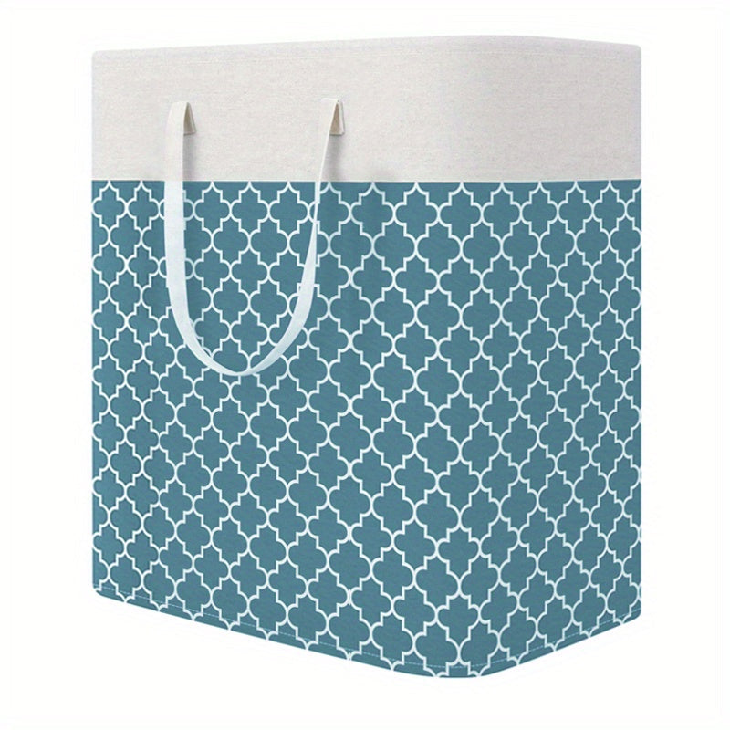 Large Capacity Cotton And Linen Fabric Dirty Clothes Basket, perfect for storing dirty clothes, toys, or laundry. This foldable basket is ideal for bathroom or room organization and makes a great Christmas or Halloween gift.