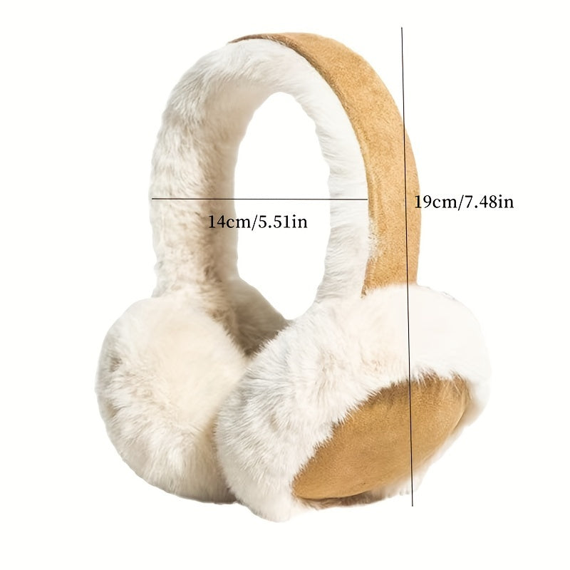 Women's earmuffs made of knit fabric with suede plush lining. These ear warmers are cold resistant and made of fitted polyester for optimal ear protection. They are washable for easy care.