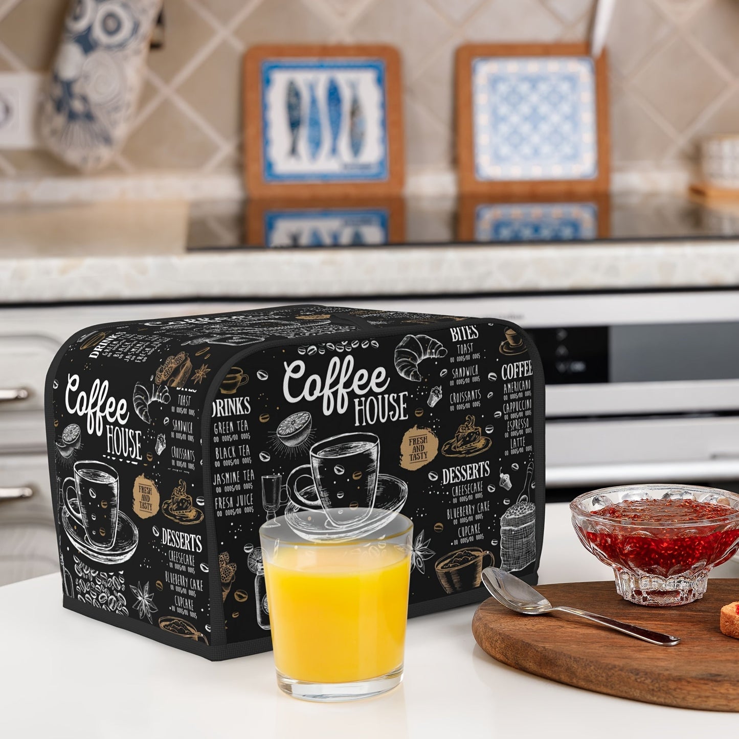 Protect your coffee patterned bread maker with this dustproof cover. Available in a set of 1 or 2, these small appliance covers prevent fingerprints and enhance kitchen decor. Upgrade your kitchen with the ZSCFBJM Bread Maker Cover.