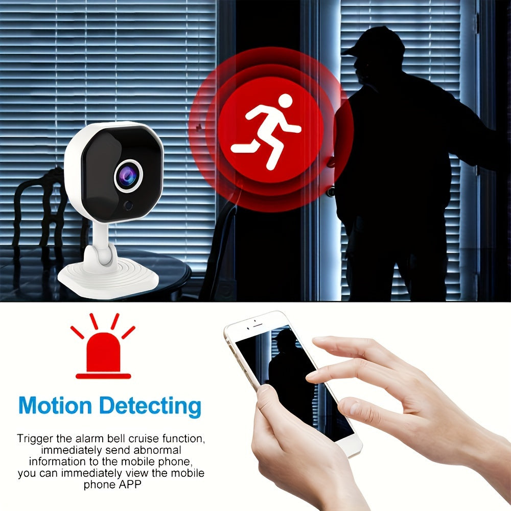 Enhanced A3 Camera with Smart Night Vision, Wireless WiFi Remote Monitoring, Two-way Intercom, Mobile Detection, Alarm, and Real-time Viewing for Home Safety Monitoring.