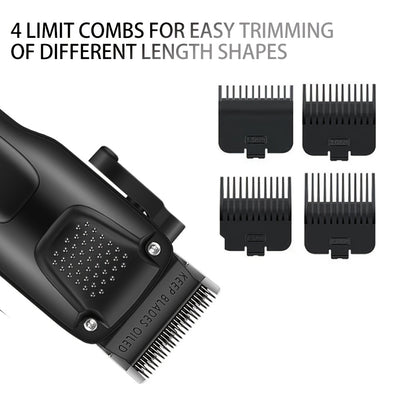 3pc Men's Haircutting Set with Cordless Electric T-blade, USB Rechargeable, Beard Trimming Kit and Digital Display - Ideal Gift for Men