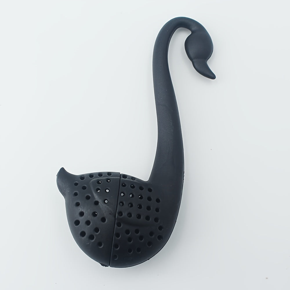 Creative Plastic Swan-Shaped Mini Tea Infuser - Stylish Tea Strainer for Loose Leaf & Blooming Teas, Essential Kitchen & Dining Accessory, Tea Lover's Must-Have