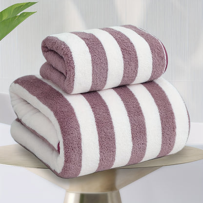 8-piece microfiber towel set with super absorbency, quick drying, lightweight, and soft for bathroom or beach use.