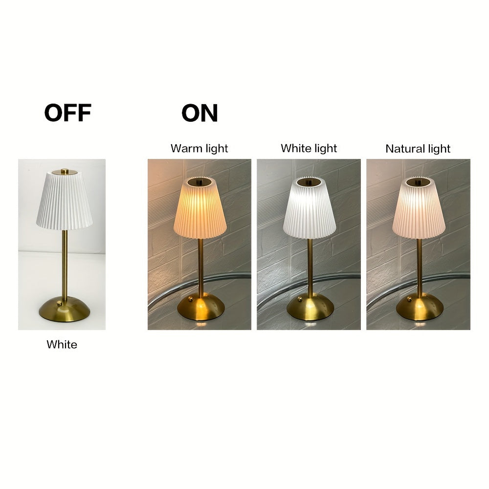 Nordic style wrought iron desk lamp with stepless dimming, ideal for bedroom, restaurant, bar, and outdoor use.