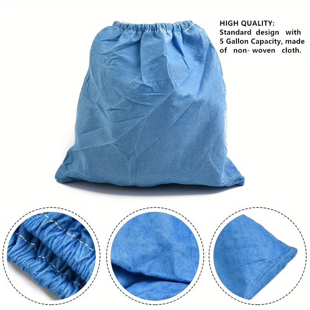 2 pieces of VRC51 Vacuum Cleaner Filter Dust Bags, designed to be compatible with Vacmaster wet/dry vacuums ranging from 15.14 to 60.57 liters and Shop-Vac models ranging from 18.93 to 60.57 liters. Made from high-quality non-woven cloth for efficient