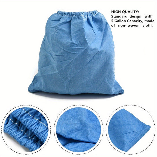 Set of 3 cloth filter dust bags that work with Vacmaster and Shop-Vac wet/dry vacuums with 15.14-60.57 L capacity, including models VRC51, VBV1210, VFB511B 0201, VJC507P, and VOC507S.