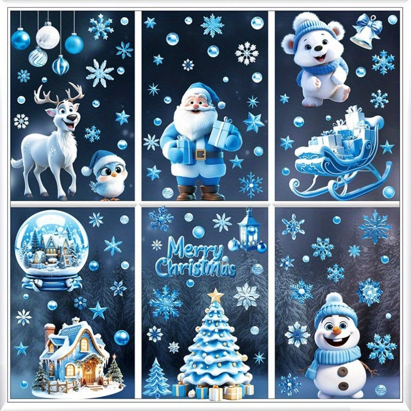 Decorate your home and office windows for the holidays with 110 pieces of Christmas Window Clings made from PVC. These snowflake, reindeer, and Santa decals are easy to apply and remove without the need for electricity. Add a festive touch to your