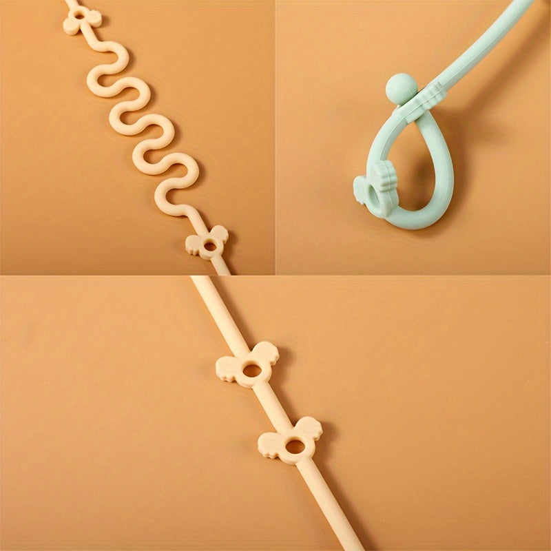 Silicone Chain with Tooth Glue, Silicone Grinding Rod attached to rope