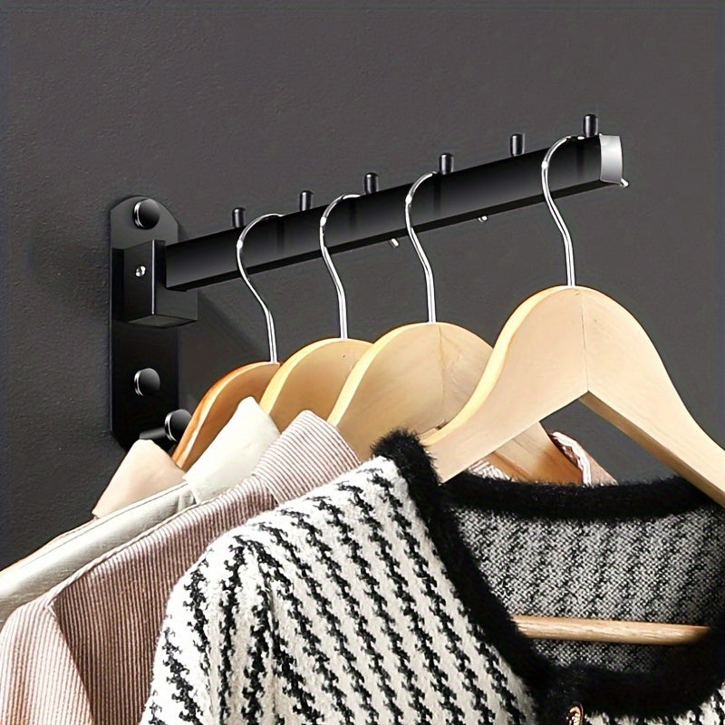 Durable Stainless Steel Swing Arm Coat Rack - Ideal for Bathroom, Bedroom, Laundry Room, Bathroom Decor