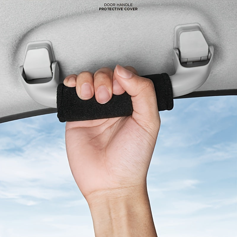 Soft-touch car door handle covers for BMW models with easy installation and non-slip grip.