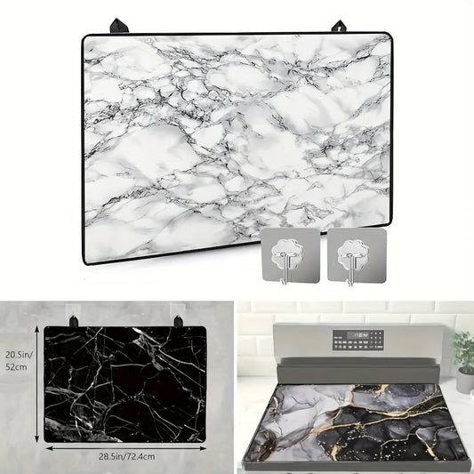 This Marble Pattern Stove Top Cover measures 72.39x52.07cm and is designed for Extra Large stoves. It is made from Anti-Slip, Scratch-Resistant material, making it suitable for Electric & Glass Stoves. This versatile Flat Top Oven Protector is ideal for