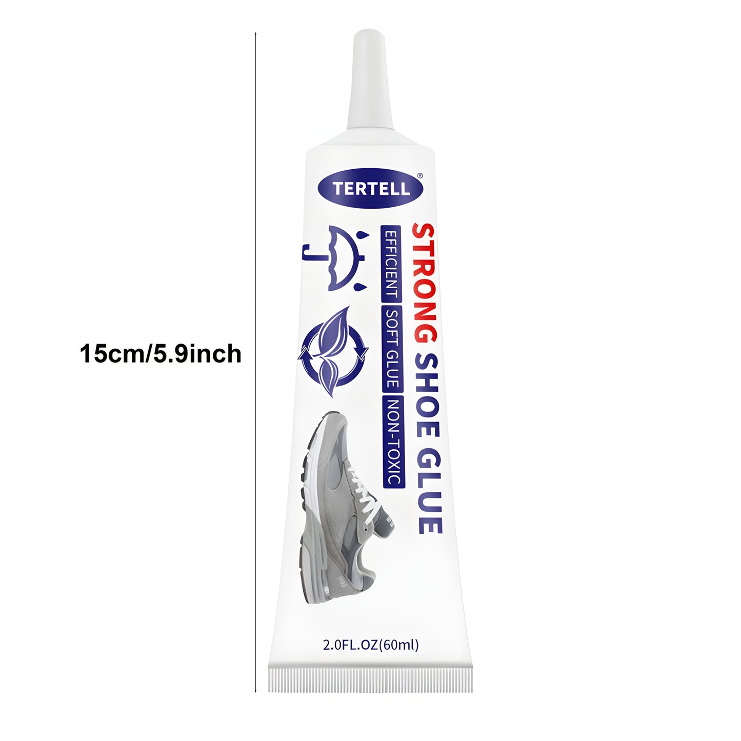 REVIVEPRO Strong Shoe Repair Glue - Ideal for sneakers, faux leather, resin crafts. Professional grade bonding in a 2.0fl.oz tube with easy applicator nozzle. Flexible and long-lasting.