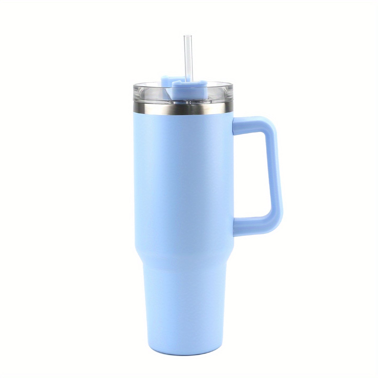 40 Oz Tumbler with Handle and Straw Lid, Double-layer Stainless Steel Vacuum Cup