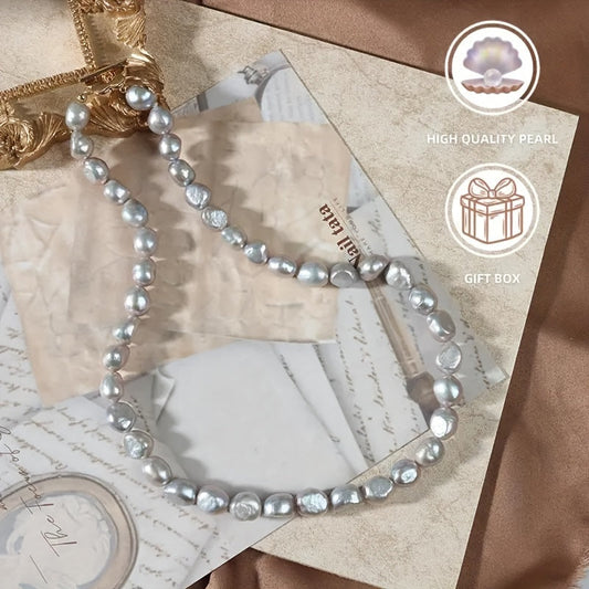 Unique Baroque Design Freshwater Pearl Necklace with a Vintage Flair - Ideal for Special Occasions and Gifting