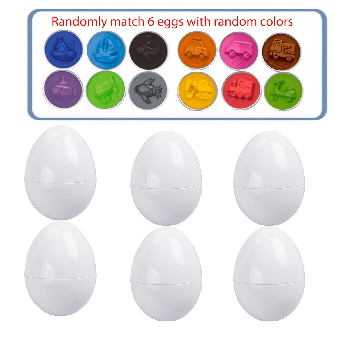 Interactive Egg Matching Game for Kids - Set of 6 with Numbers & Shapes, Enhances Fine Motor Skills & Sensory Development, Educational Toy for Boys & Girls, Great Birthday or Holiday Present, Enhances Matching Skills and Classification Abilities for