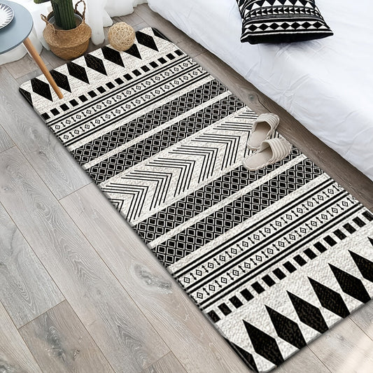 One-piece Soft Floor Mat Runners in Moroccan Style with Non-Slip TPR Backing, Ideal for Bedroom, Living Room, and Dining Room. Perfect for Home Decor. Available in Various Sizes (40x60, 50x80, 50x120, 50x160, 60x180cm).