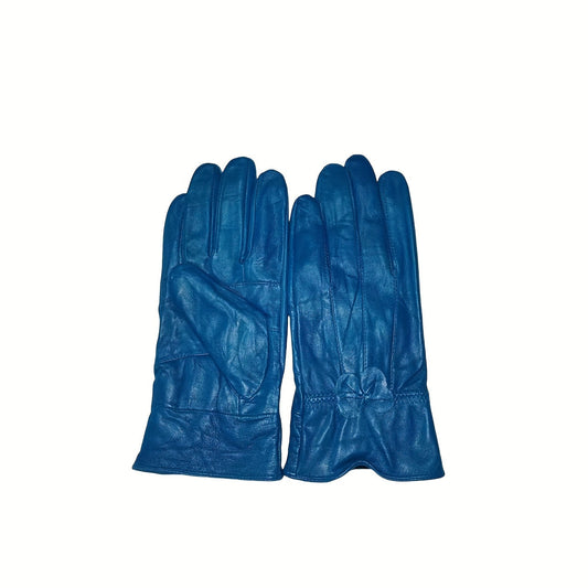 Leather gloves in solid color with a bow detail, designed with split fingers for added flexibility. These winter gloves are waterproof, windproof, and perfect for sports activities. Suitable for women.