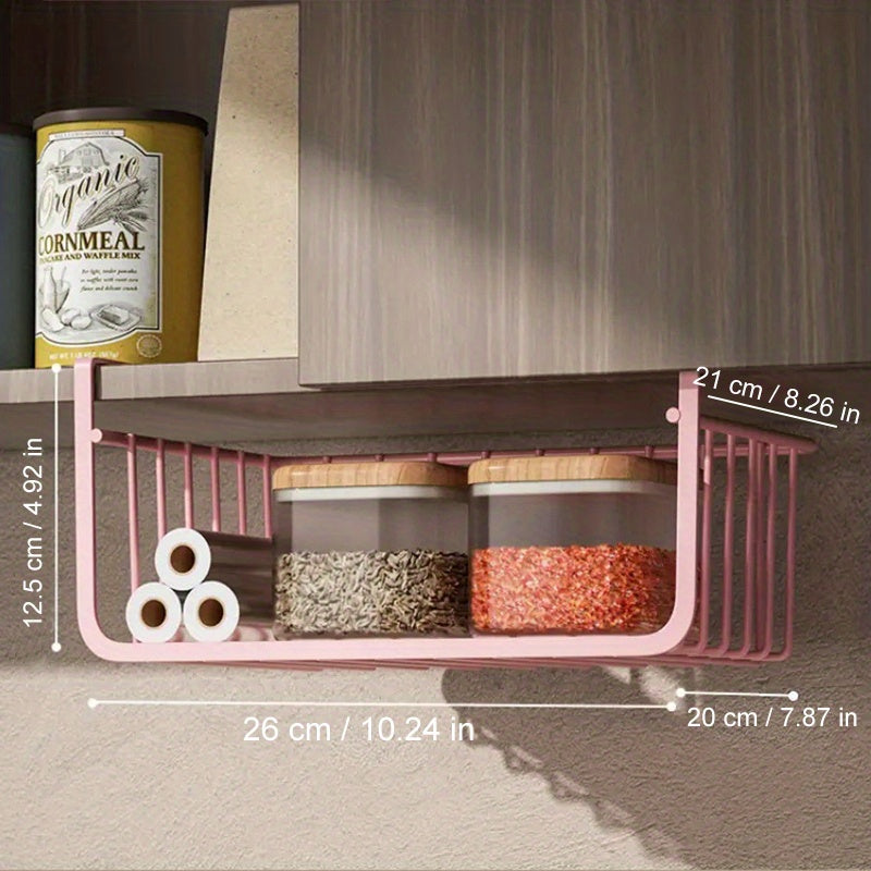 Get the Most Out of Your Kitchen Space with this Convenient Under Shelf Basket!