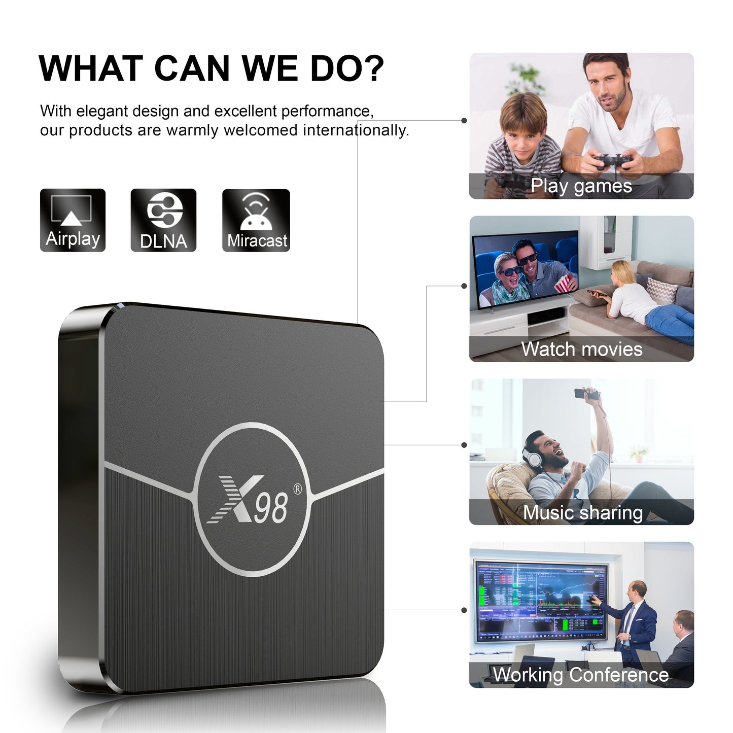 X98 Plus Smart TV Box: Android 11, Amlogic S905W2, H.265 AV1 Support, Dual Wifi, Media Player Set Top Box