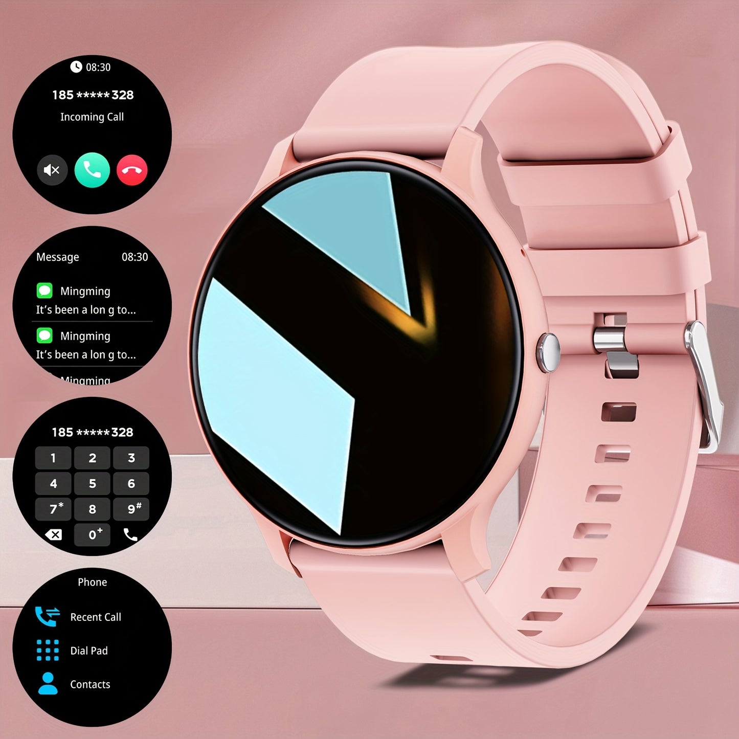 LIFEBEE 2024 Smartwatch for Men and Women with Wireless, USB Charging, Pedometer, Calorie Tracker, 100+ Exercise Modes, and Call Function.