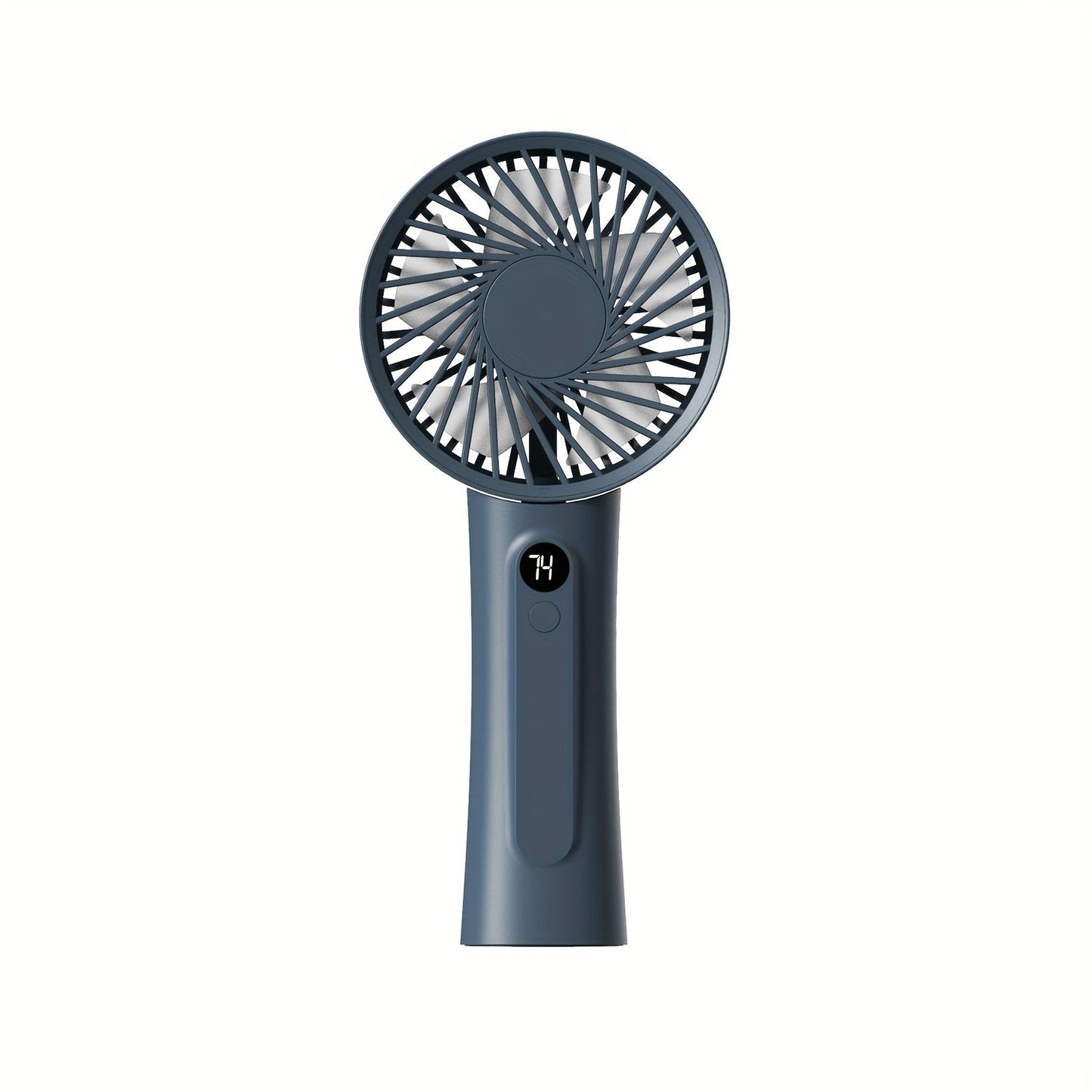 USB Rechargeable Portable Mini Fan with Smart Digital Display - Designed for Desk, Bedside, and Outdoor Use, Long-Lasting Battery, Strong Wind, Quiet Operation, Dual Stand/Handheld Design