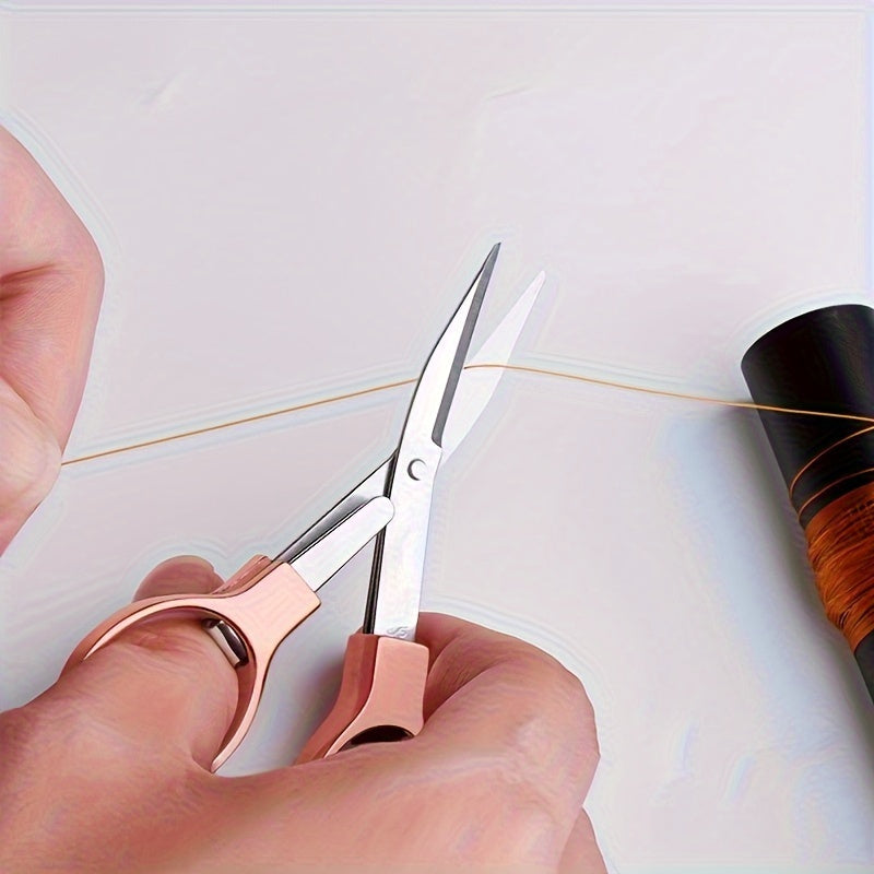 Stainless Steel Folding Scissors: Compact, Versatile, and Portable for Travel and Daily Use.