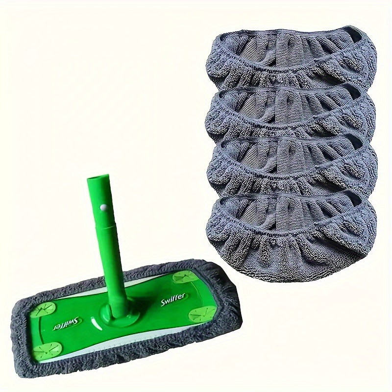 Polyester Mop Heads 5-Pack, Durable and Eco-Friendly, Convenient Cleaning Solution for Home and Office, Washable and Reusable