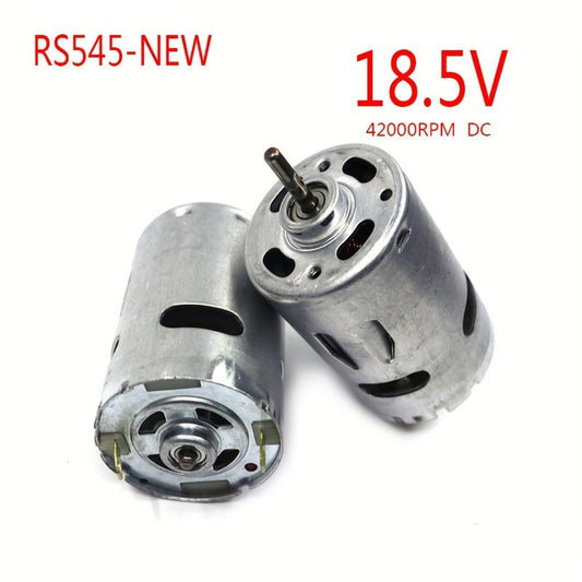 New RS545 DC Motor - 1 piece, 18.5V, 42000RPM, suitable for vacuum cleaner accessories. Made of metal and plastic, perfect for replacing dusting brush in home and kitchen.