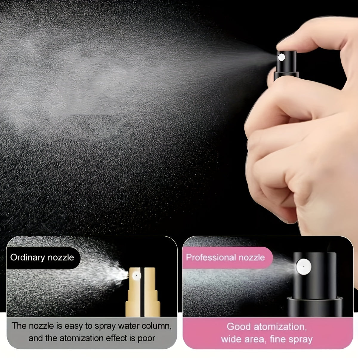 Portable refillable aluminum atomizer spray bottle for travel, car use