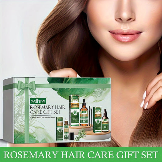 Rosemary hair care set for all hair types, moisturizing and strengthening with essential oils.