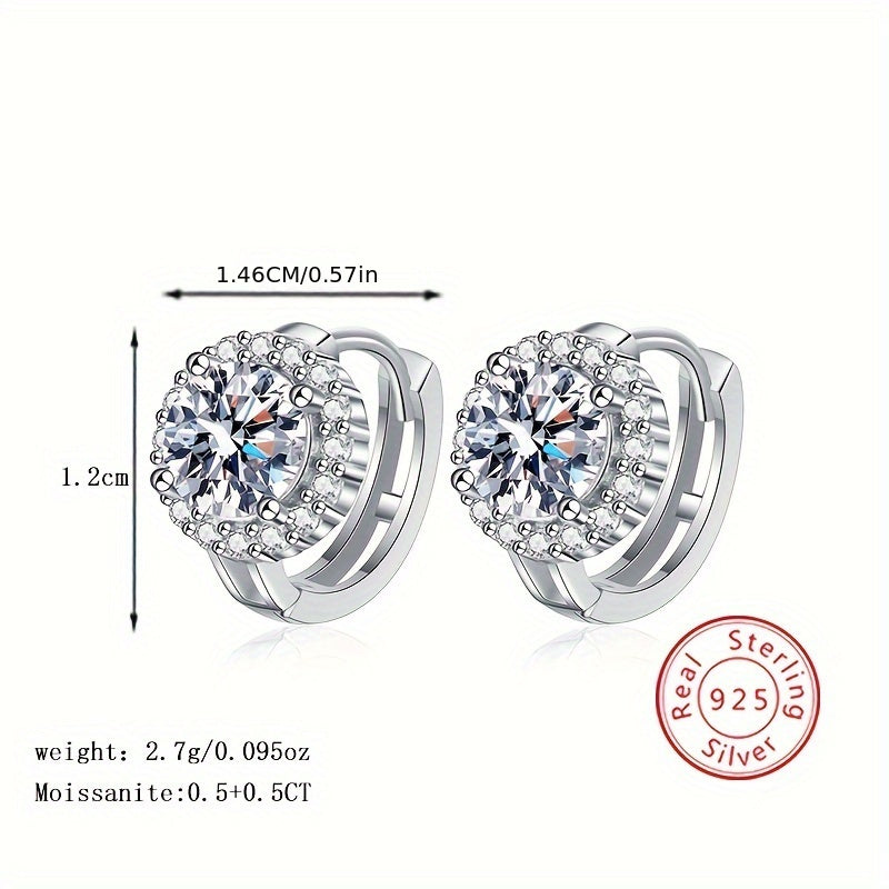 Celebrate Easter in style with these stunning moissanite earrings made from 925 sterling silver. Weighing 2.7g (0.095oz), these sparkling earrings are the perfect gift for any woman in your life.