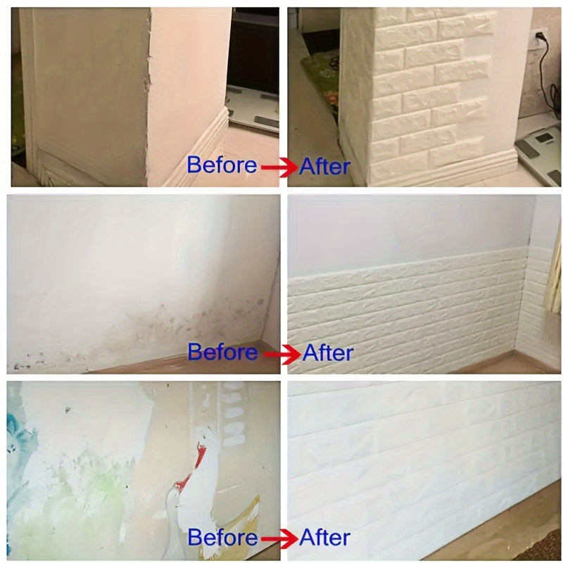 Avoid purchasing excessive quantity of 30pcs 3D Brick Wall Stickers to prevent damage during transportation.