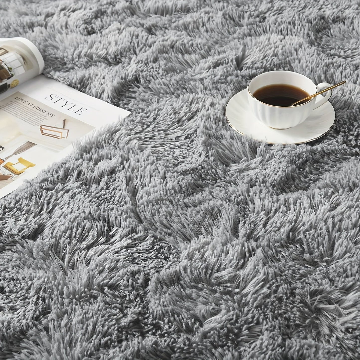 Plush Bedroom Rug - Soft, Cozy, Non-Slip, Machine Washable, Skin-friendly, Perfect for Indoor Use and Bedside