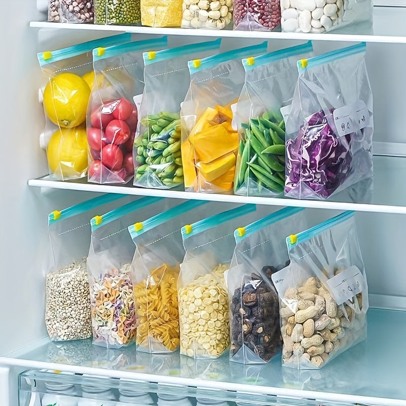 Storage solution: Set of 10 transparent fresh-keeping bags with sliding rope seals. Ideal for storing dry fruit, snacks, clothes, and for use during business trips and tourism. Perfect for kitchen organization and storing kitchen accessories. Great for