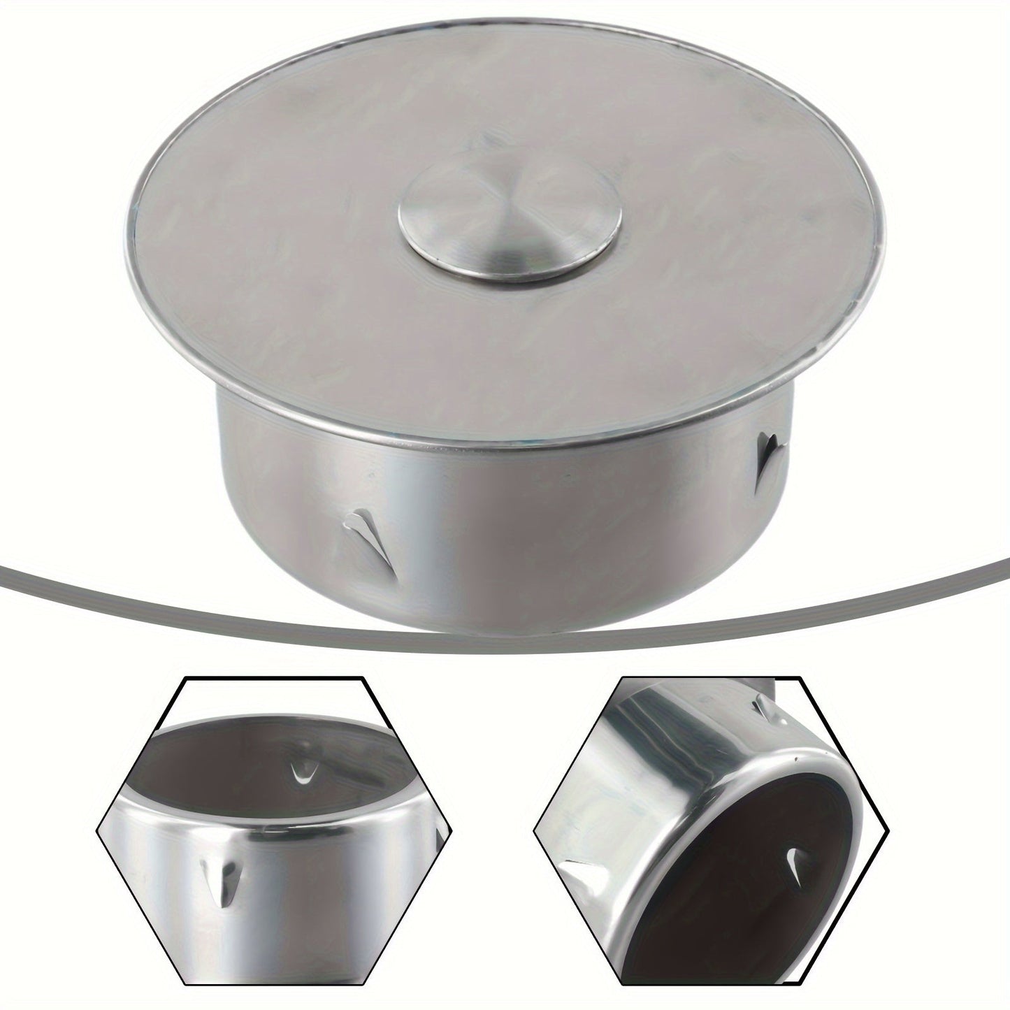 A durable Stainless Steel Chimney Cover for 90mm/110mm Stove Pipe closure, featuring a Metal Flue Pipe Cap for optimal weatherproof outdoor protection. Perfect for a winter holiday gift.