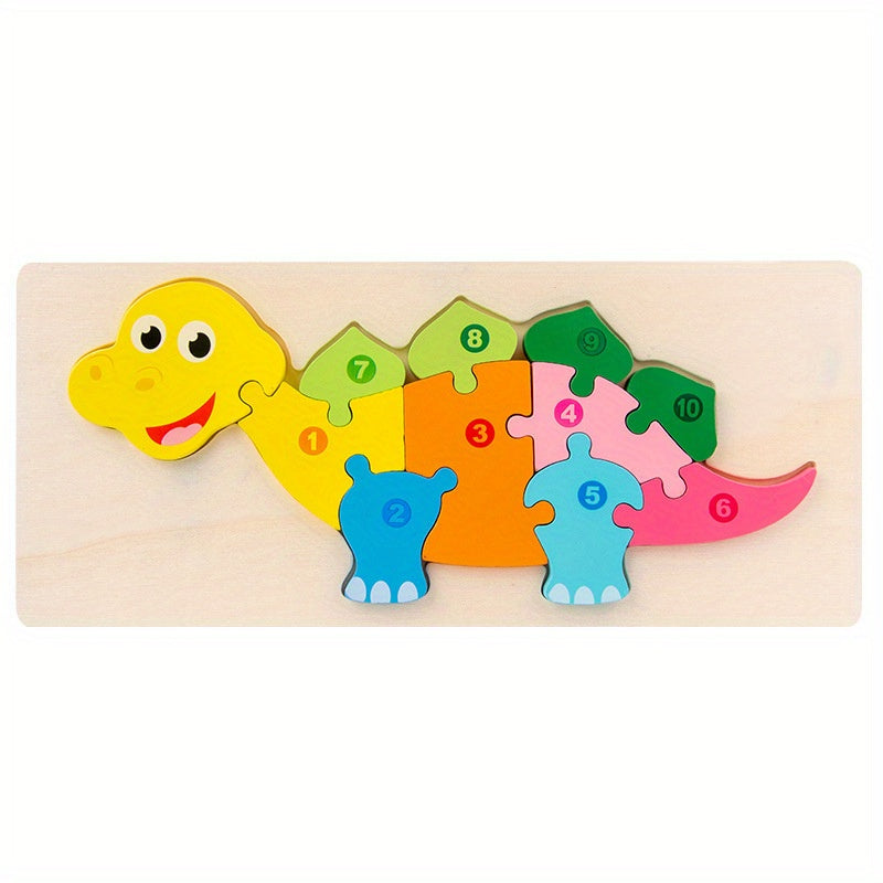 Wooden 3D Puzzles: Educational Building Blocks for Babies - Ideal for Toddlers Aged 1-3, Suitable for Both Boys and Girls