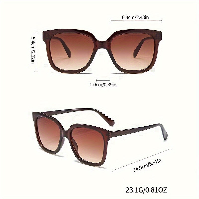 New Arrival 3pcs 3 in 1 Women's Eyeglasses, European Style, Square Frame, Polycarbonate Material, PC Lens, Plastic Hinge, Decorative Lens, Nothing Included