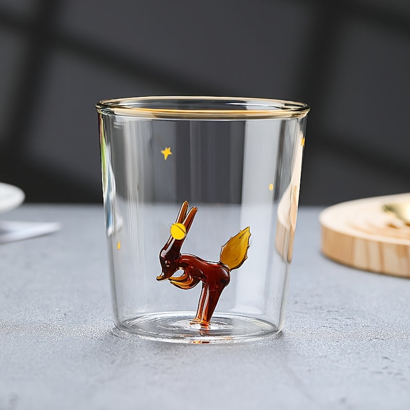 1 piece of 3D animal inside a 350ml heat resistant glass cup, ideal for all types of drinks in both summer and winter.