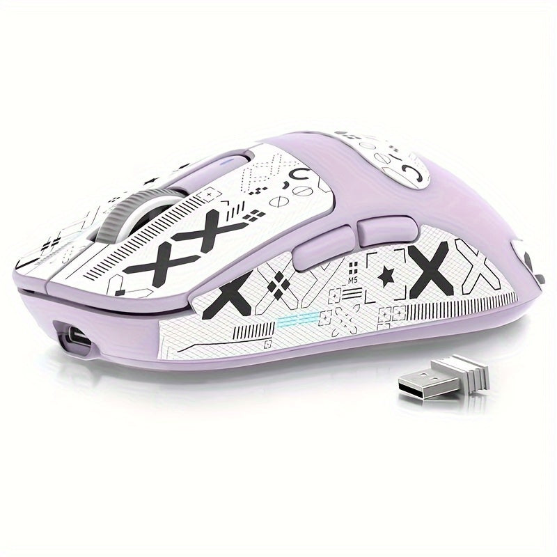 ATTACK SHARK X3 49g SUPERLIGHT Mouse with PixArt PAW3395 Gaming Sensor, BT/2.4G Wireless/Wired, up to 26000, 200 Hrs Battery, Office Mice for Win11/Xbox/PS/Mac (White)