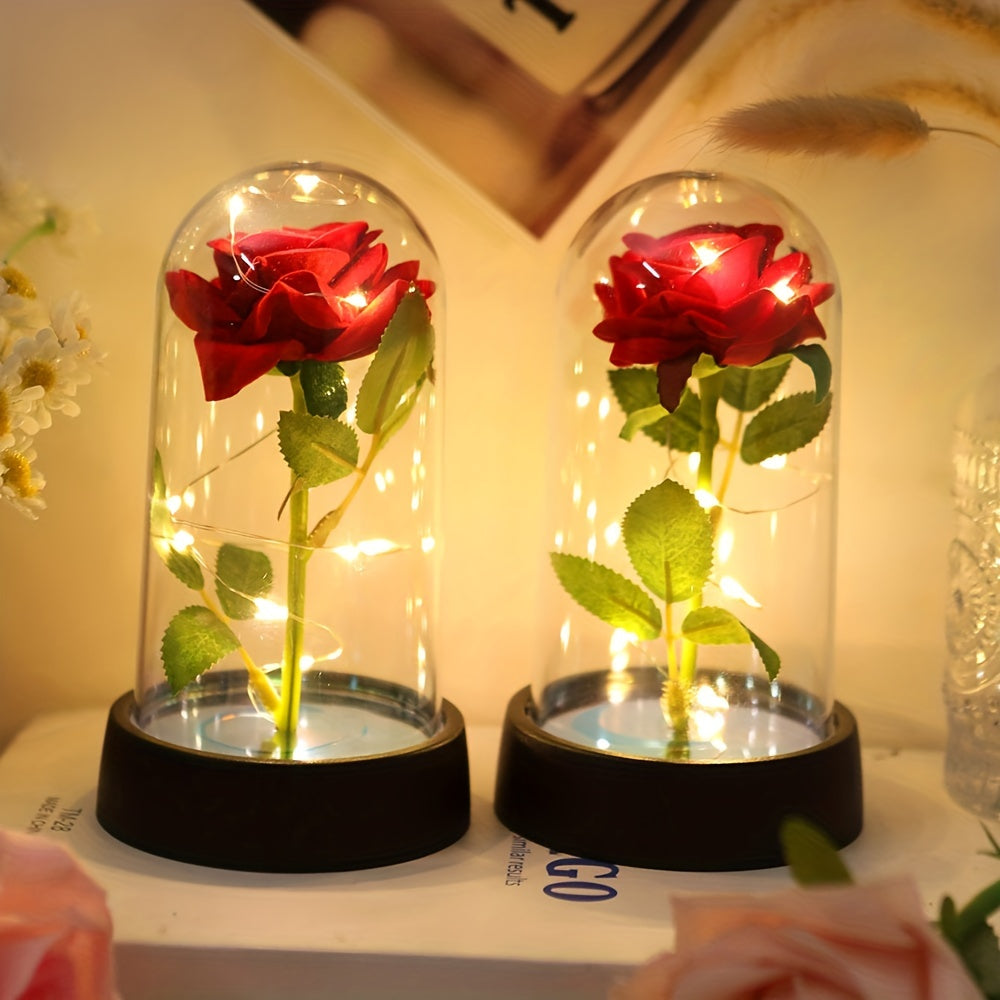 Create a lovely LED rose night light, ideal for romantic decor and gifts on special occasions like Valentine's Day or Mother's Day. Great for desktops, flower decorations, or as a