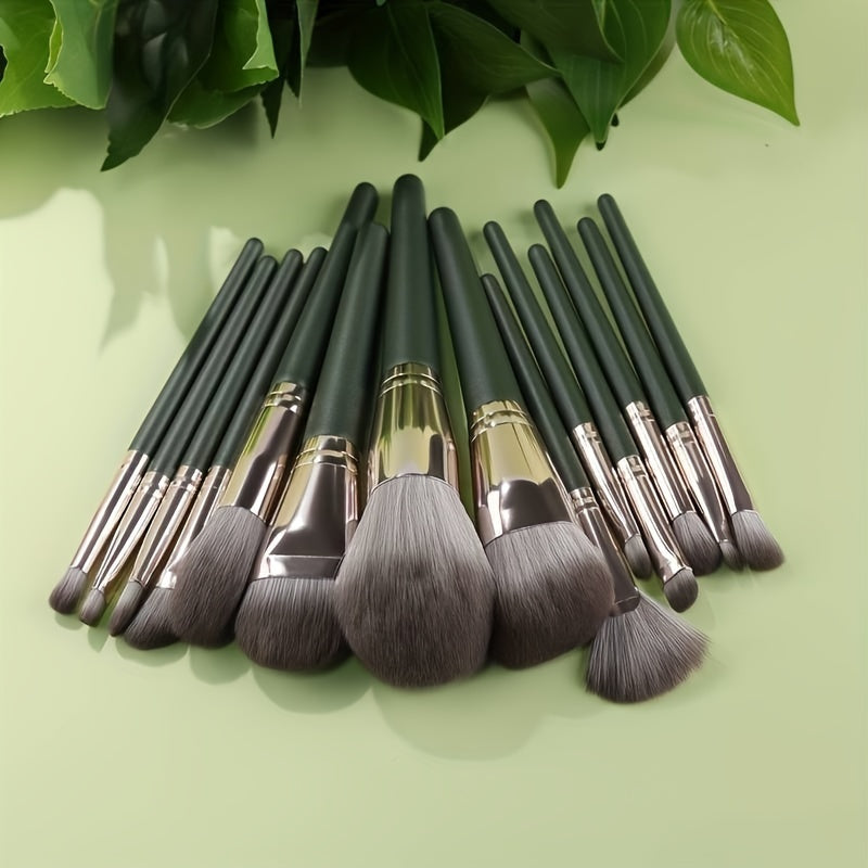 Quality makeup brush set with soft synthetic bristles for flawless application. Includes variety of brushes for blush, foundation, eye shadow, and more. Perfect for all skill levels, great