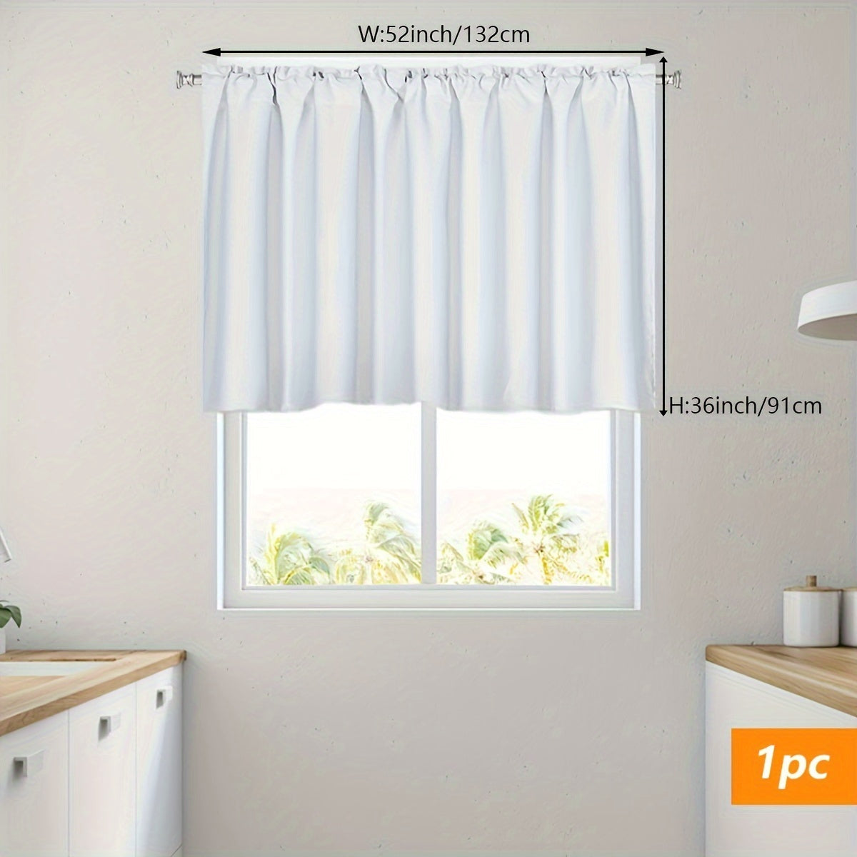 Add a touch of elegance to your kitchen or living room with this stylish, solid color blackout curtain. The rod pocket design makes it easy to hang, while the simple modern style adds a chic flair to any space. Perfect for adding some privacy to your