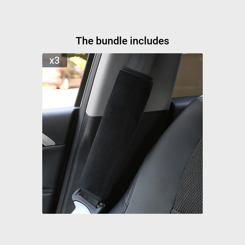 Car interior accessories for men and women: 2-piece car seat belt covers and safety belt shoulder pads.