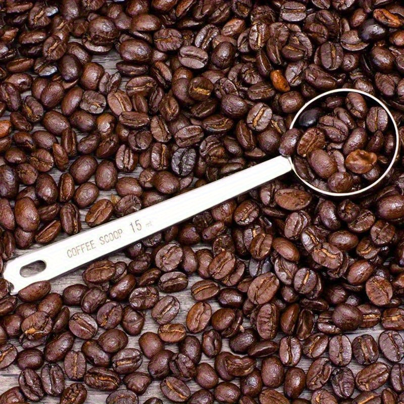 Set of 1 durable stainless steel measuring spoons for coffee, including a metal tablespoon coffee scoop. This kitchen baking tool accessory is built to last.