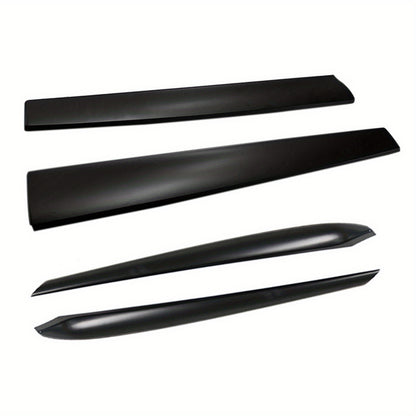 2021-2023 Tesla Model 3/Y Upgrade Kit: 4pcs ABS Interior Trim Set for Dashboard & Doors - Wood Grain Finish.