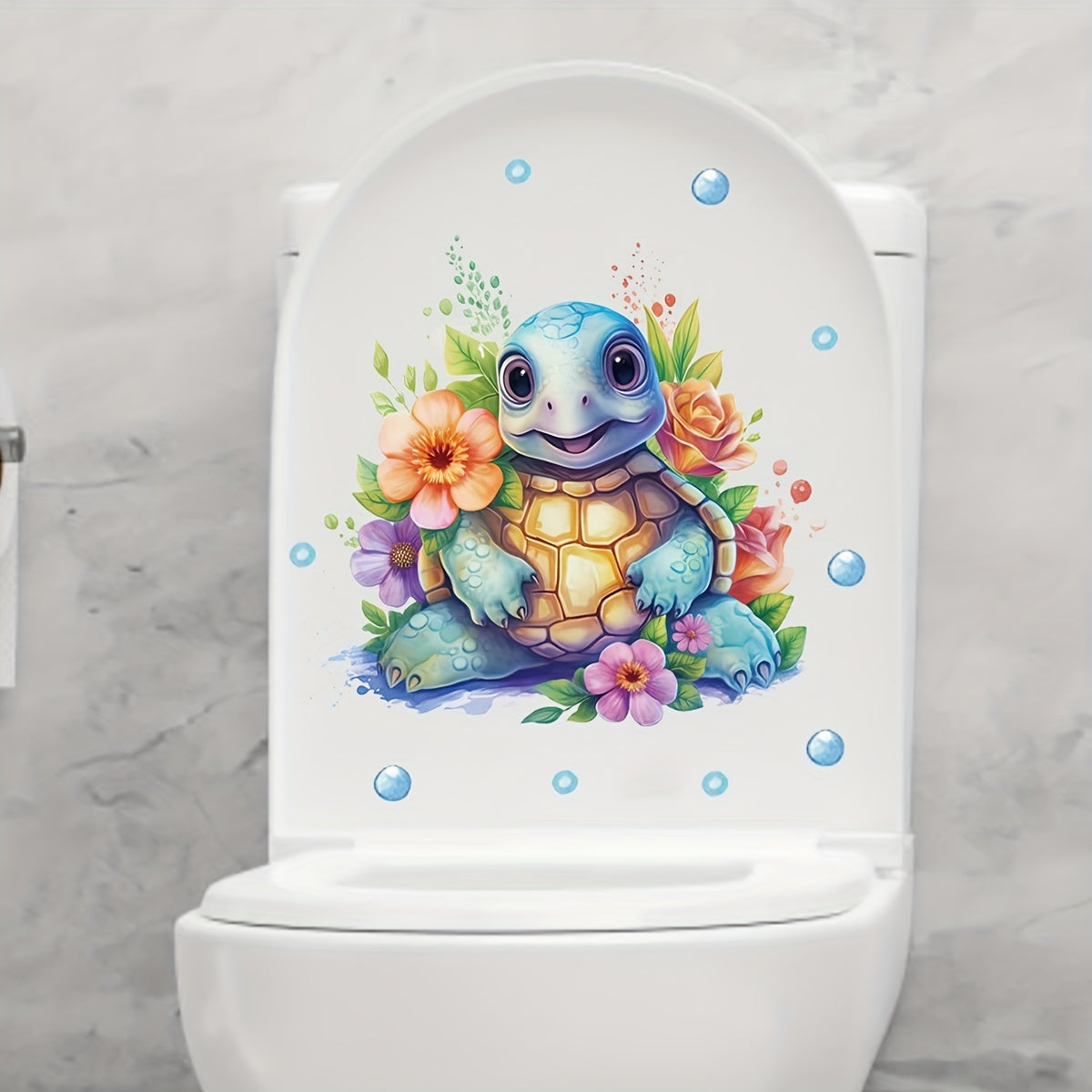 Ocean Series Toilet Sticker Set: Includes lid decal, tank sticker, and wall sticker for restroom renovation. Self-adhesive, removable decals for home decoration. Aesthetic and essential funny items.