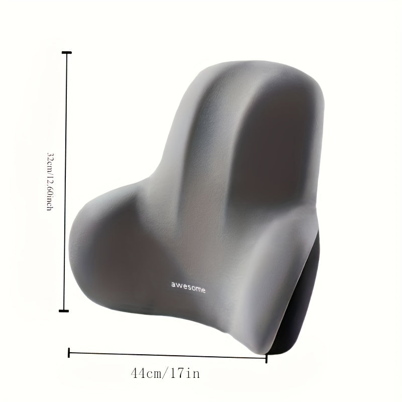 Memory Foam Chair Cushion Set with ergonomical design, hand washable, ideal for office and home use, in black color.