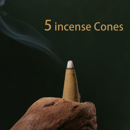 5/10 Patchouli incense cones, for bedroom, house cleaning, meditation, yoga, and negative energy purification. Handmade with strong, natural fragrance. Ideal for home or space purification.