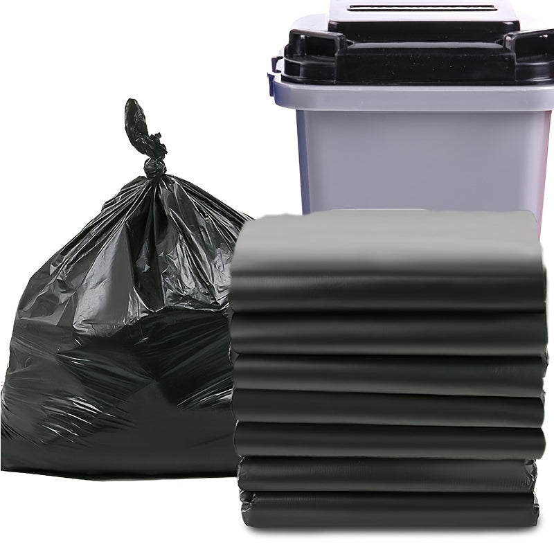 Thickened Heavy Duty Black Garbage Bags - Available in 80/120/150/250/300pcs - Strong, Durable, Leak-Resistant, and Tear-Proof - Perfect for Household, Commercial, and Outdoor Waste Disposal, Cleaning, and Organization