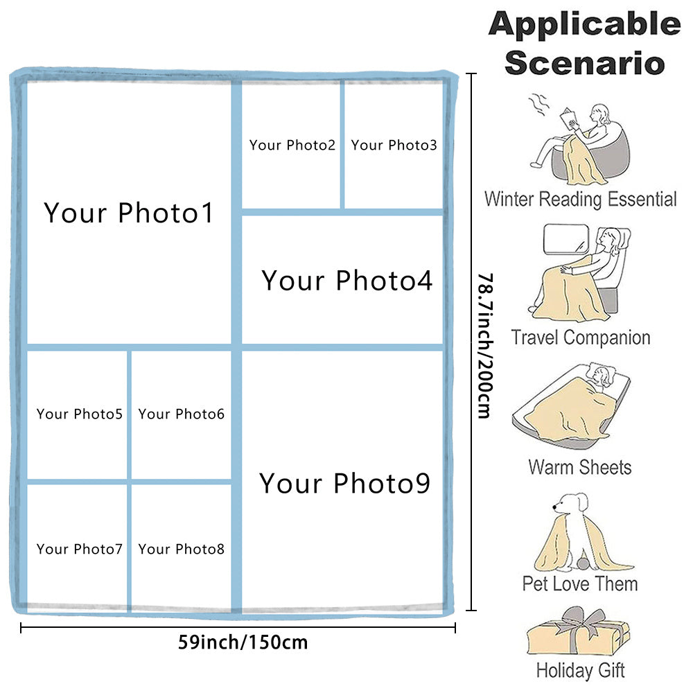 Настройте уютное фланелевое плед для вашей любимой пары с особым фотодизайном. Это мягкое и теплое одеяло идеально подходит для уютного времяпрепровождения на диване, кровати или даже для походов. Это продуманный и персонализированный подарок для